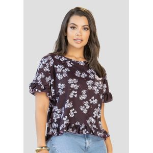 Blusa Mujer Estampado Mora Oscuro Mp 112218