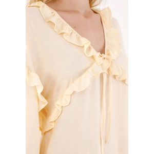 Vestido corto con boleros amarillo para mujer