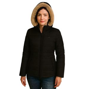 Chaqueta para Mujer GO Touch Magic con Capucha e Interior en Tela Ovejera Zara Negro