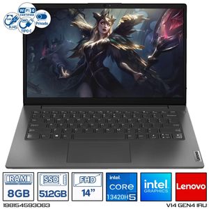 Computador Portatil V14 Gen4 IRU Lenovo i5-13450H Ram 8GB - 512GB 14 FHD