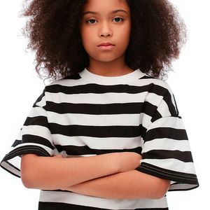 CAMISETA GEF NINA LIPA KD NEGRO RAYAS 40268