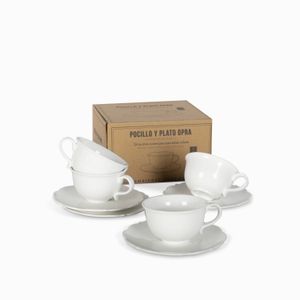 Pocillo y plato opra 200ml setx4