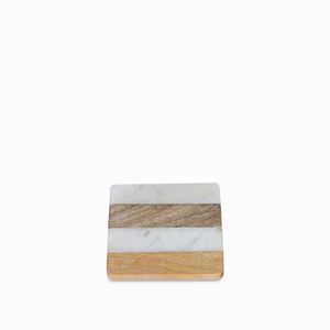 Portavasos rayas marmol madera