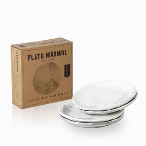 Plato mármol 21 cm setx4