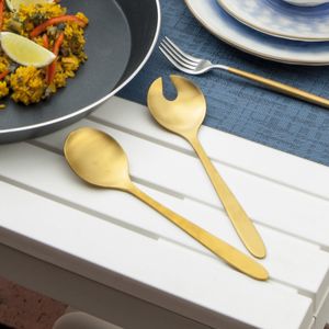 Set de servidoras ensalada dorado