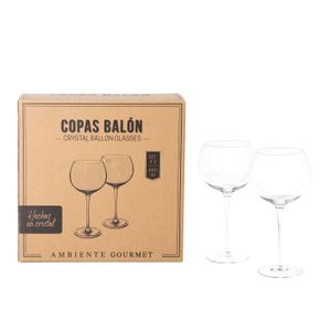 Copa balon en cristal 650 ml setx2