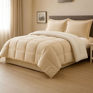 Edredón Doble Faz de Lujo Piel de Durazno - Ovejero Voypre Tamaño Doble Beige