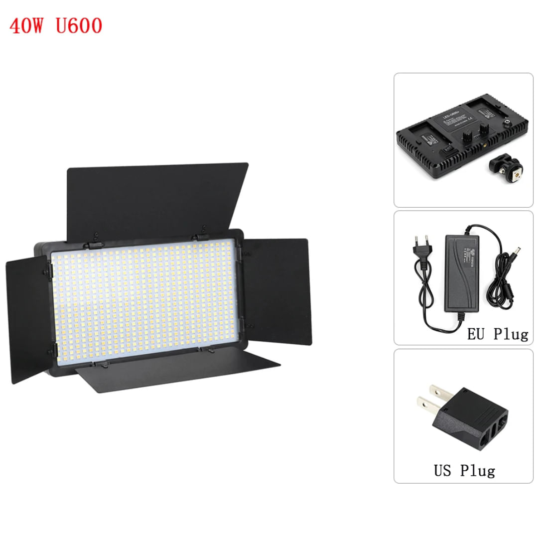 Panel De Luz LED Profesional Recargable 600RGB - Agaval