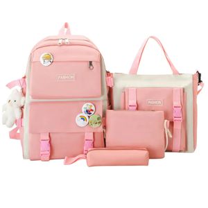 Kit Escolar Multifuncional Maleta 5 Piezas Rosado