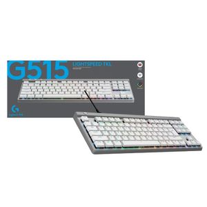 Teclado Gamer Mecánico Alambrico Logitech G515 TKL RGB Blanco