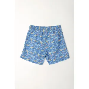 Pantaloneta de baño con estampado marino para hombre
