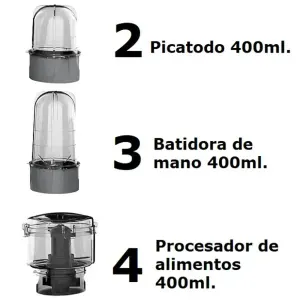 Licuadora Multiusos 4 En 1 Sokany 800ml Vaso De Plastico 800W Sk-03006