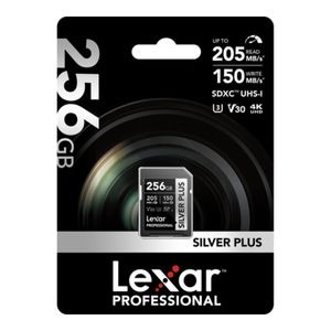Memoria Lexar SDXC Silver Plus UHS-I V30 256Gb / 205Mbps