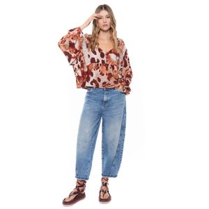 Camisa Manga Larga Estampado De Flores