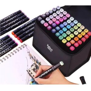 Marcadores Doble Punta 80 Piezas Resistentes Para Colorear