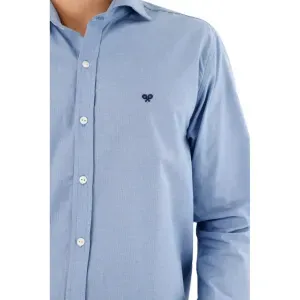 Camisa con mini raqueta azul para hombre