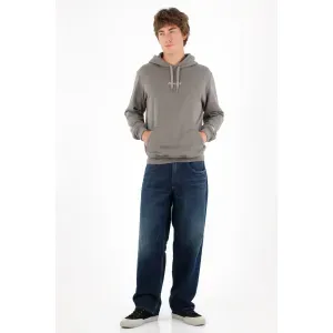 Buzo con capucha gris para hombre