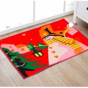 Tapete Navideño Antideslizante Multiusos Estampado Navidad
