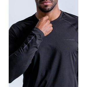 Camibuzo Ajustado Con Bloques En Malla,  Color Negro  Para Hombre