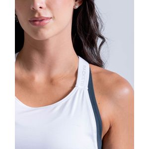 Esqueleto En Malla Con Tirantes Elástico,  Color Blanco Para Mujer