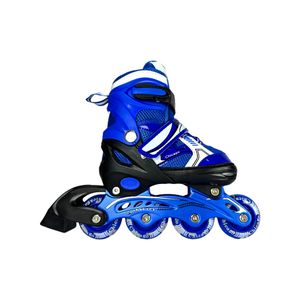 Patines En Linea Semiprofesionales Kit Chicago Ajustables Con Protecciones Azul