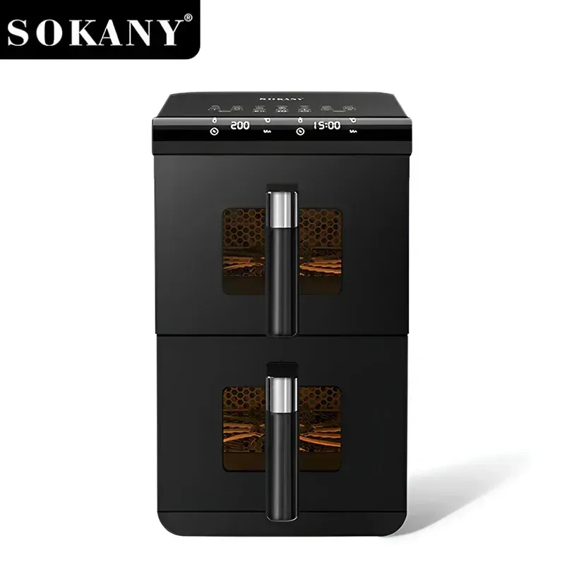 Freidora De Aire Sokany Doble Canasta 6.5L Sk-10084 - Agaval