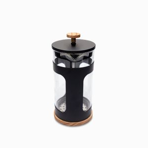 Prensa francesa negra mango con efecto madera 1000ml