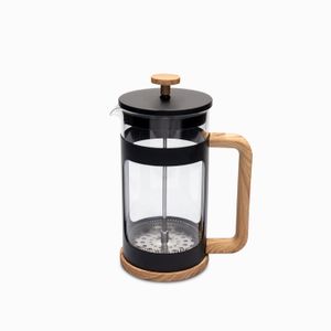 Prensa francesa negra mango con efecto madera 1000ml