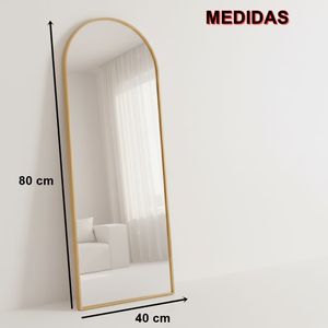 Espejo En Acrilico Decoracion Redondeado 80cm Dorado