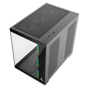 Chasis Gamer Iceberg Crystal Cube S Negro + 6 Fans