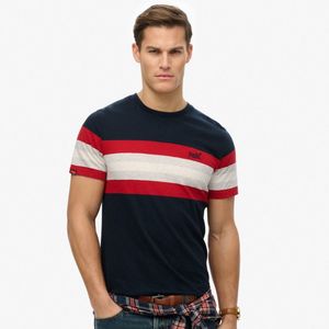 Camiseta Manga Corta Para Hombre Essential Stripe Tee Superdry
