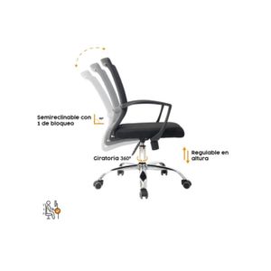 Silla De Escritorio Mat Negro Bonno