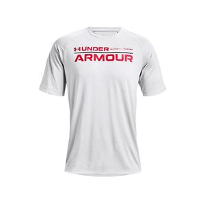 Camiseta-Under-Armour-Tech-2.0-Wordmark-Color-Blanco-Rojo--Hombre