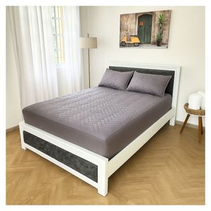 Protector Colchón Acolchado Cama Queen + 2 Funda de Almohada