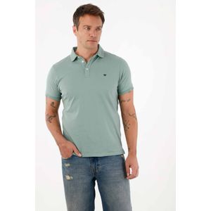 Polo en piqué licra antipilling verde para hombre