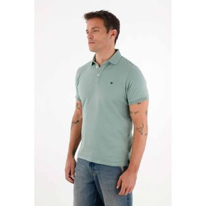 Polo en piqué licra antipilling verde para hombre
