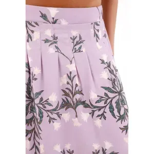 Falda larga con estampado floral para mujer