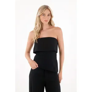 Camisa strapless para mujer