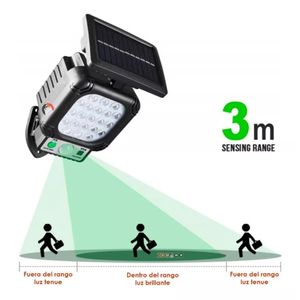 Lampara Led Con Panel Solar Y Sensor 21 Leds Impermeable