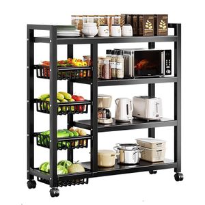 Organizador Estante Multifoncional 125cm Con Ruedas 4 Niveles