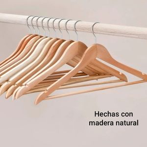 Set 5 Ganchos De Madera Rotativo 360 Gancho Ropa
