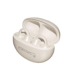 Audífonos esenses Bluetooth clip de oreja abierta con cancelación de ruido Ref. OWS-990-ENC Beige