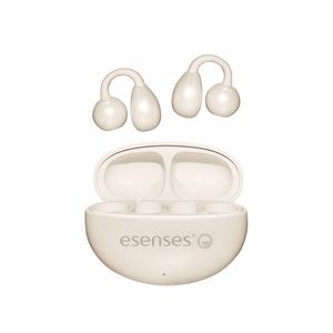 Audífonos esenses Bluetooth clip de oreja abierta con cancelación de ruido Ref. OWS-990-ENC Beige