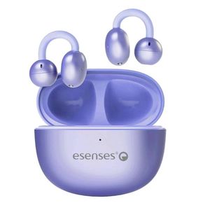 Audífonos esenses Bluetooth clip de oreja abierta con cancelación de ruido Ref. OWS-990-ENC Morado