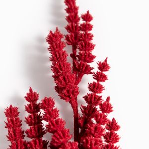 Rama hojas flocada rojas