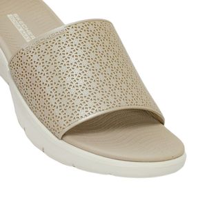 Sandalias Skechers Go Walk Flex Sandal Mujer Color Beige