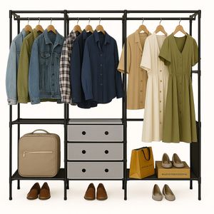 Closet Organizador Multifuncional 3 Espacios Con Gavetas