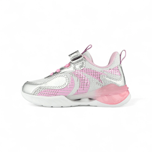 Tenis Luces Niña Plateado Titinos