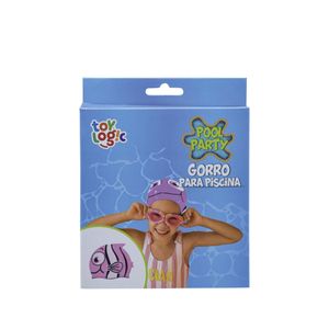 Gorro Piscina para Niños Cool Pool Party Rosado en Silicona Toy Logic
