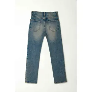 Jean Recto con iluminaciones en muslos azul para niño